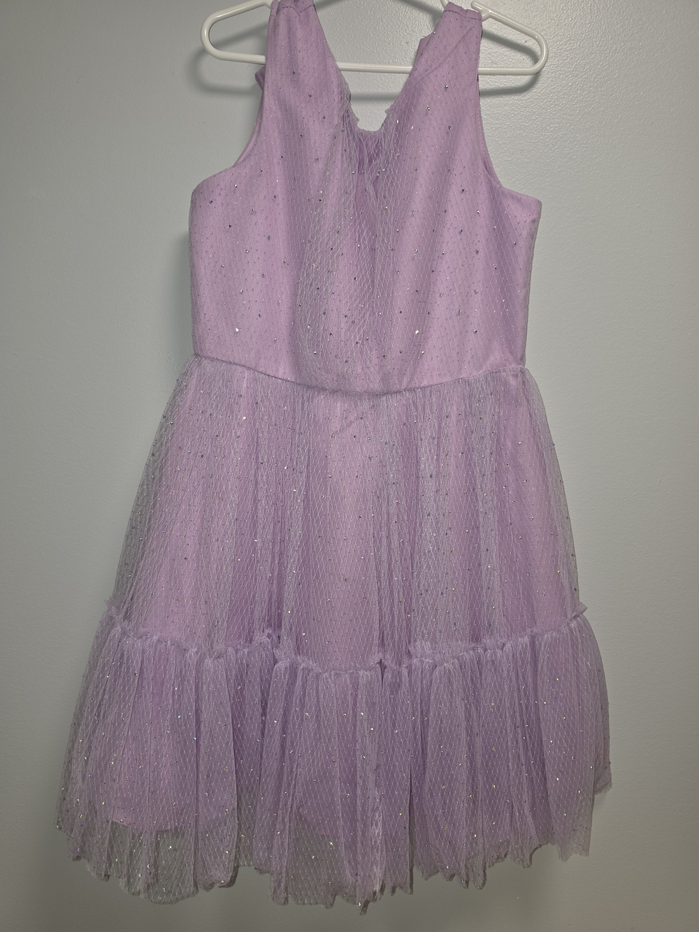 Rare Editions Lavender Sparkle Tulle Dress